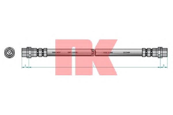 8547132 NK mangueira do freio dianteira