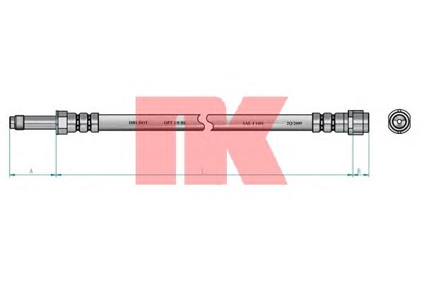 Шланг тормозной задний NK 8547131