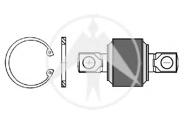 Bloco silencioso de barra Panhard traseira 68041 Sidem