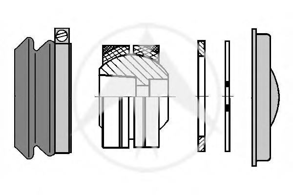 68541 Sidem kit de reparação da esfera de barra radial