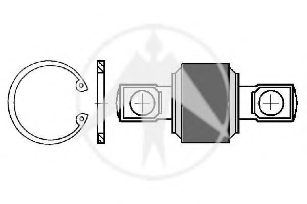 Bloco silencioso de barra Panhard traseira 50147 Sidem