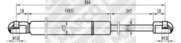 Compre 735317220 Fiat/Alfa/Lancia Amortecedor de tampa de porta-malas (de 3ª/5ª porta traseira)