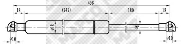 Amortecedor de tampa de porta-malas (de 3ª/5ª porta traseira) Peugeot/Citroen 8731H8 preço, a partir de 36,48 USD