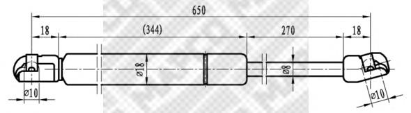 91705 Mapco amortecedor da capota