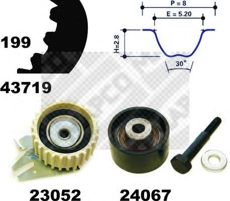 Compre 93191278 Opel Correia do mecanismo de distribuição de gás, kit
