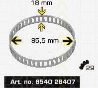 854028407 Triscan Кольцо ABS