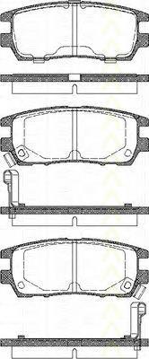 811042003 Triscan sapatas do freio traseiras de disco