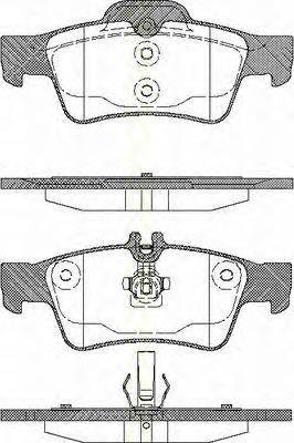8110 23036 Triscan sapatas do freio traseiras de disco