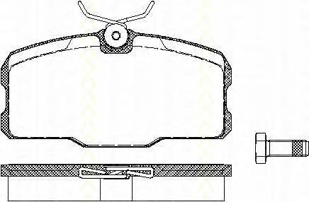 Передние тормозные колодки 811023035 Triscan