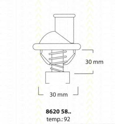 86205892 Triscan termostato