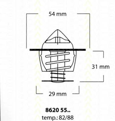 86205588 Triscan termostato