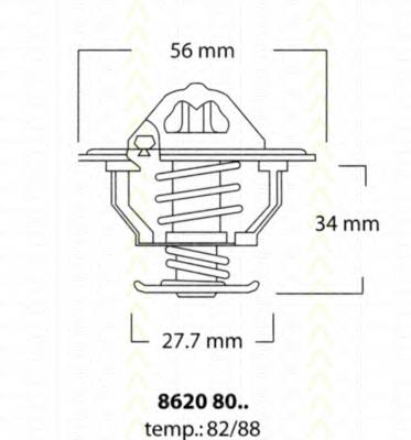 8620 8088 Triscan termostato