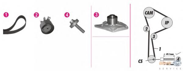 Correia do mecanismo de distribuição de gás, kit BGA TB7320CPK1 preço, a partir de 105,83 USD