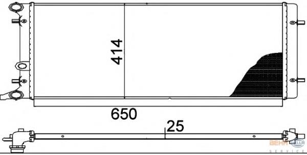 Купить 8MK376888784 HELLA Радиатор водяной
