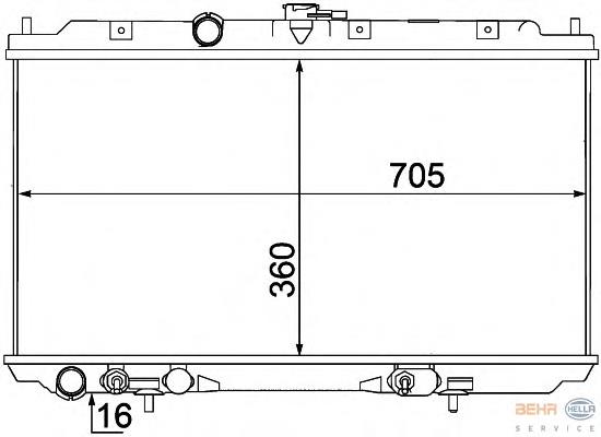 Радиатор охлаждения двигателя HELLA 8MK376770681 цена, от 3245.13 UAH