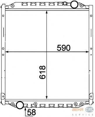 Купить 8MK376774441 HELLA Радиатор водяной