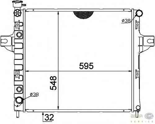 Купить 8MK376774251 HELLA Радиатор водяной