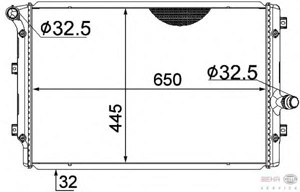 Радиатор охлаждения HELLA 8MK376774044
