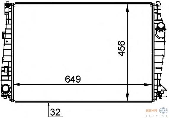Radiador de esfriamento de motor 01002101 VAN Wezel