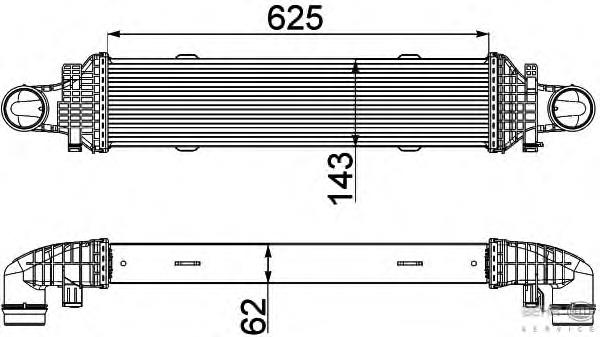 8ML376777101 HELLA Охладитель наддувочного воздуха