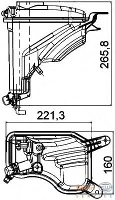 8MA376789751 HELLA Расширительный бачок охлаждения