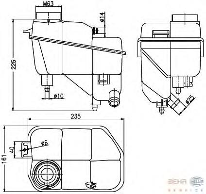 8MA376789701 HELLA Расширительный бачок охлаждения