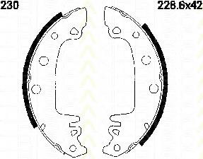 810010230 Triscan sapatas do freio traseiras de tambor