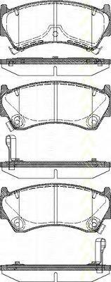 8110 14008 Triscan sapatas do freio dianteiras de disco