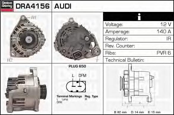 DRA4156 Delco Remy gerador