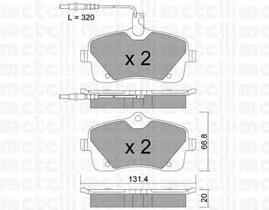 Тормозные колодки Metelli 2208530