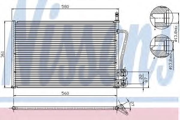 94587 Nissens radiador de aparelho de ar condicionado