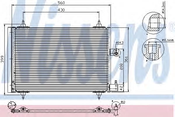 94534 Nissens radiador de aparelho de ar condicionado