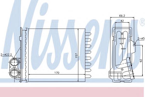 76512 Nissens radiador de forno (de aquecedor)