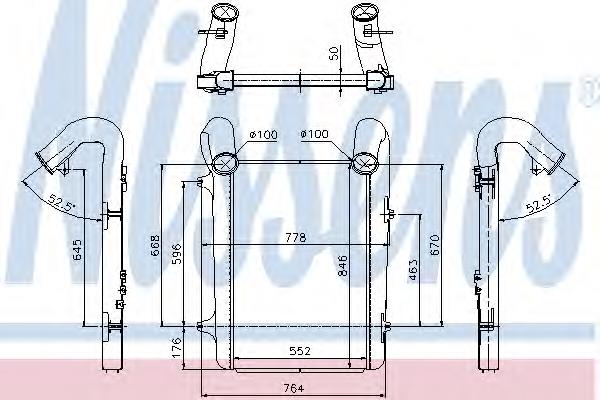 97059 Nissens radiador de intercooler