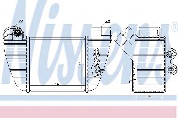 Radiador de intercooler 96682 Nissens