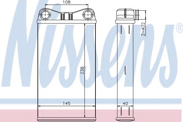 70227 Nissens radiador de forno (de aquecedor)