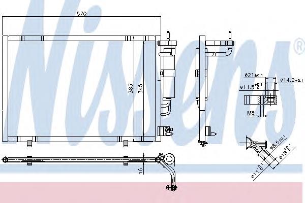 940277 Nissens radiador de aparelho de ar condicionado