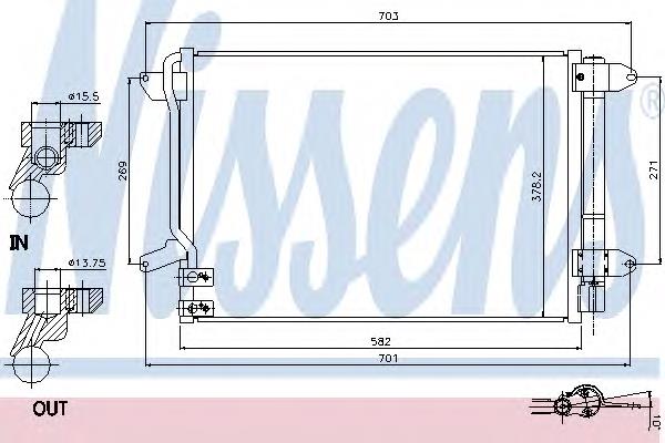 940238 Nissens radiador de aparelho de ar condicionado