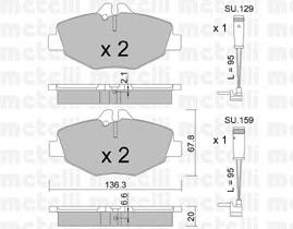 Колодки Metelli 2205620K цена, от 26.30 USD