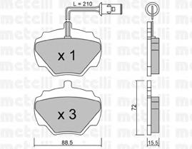 Колодки дисковые  Metelli 2203531 цена, от 24.17 USD