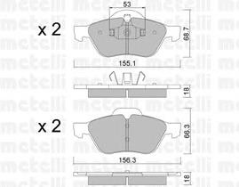 Колодки Metelli 2203350 цена, от 25.16 USD