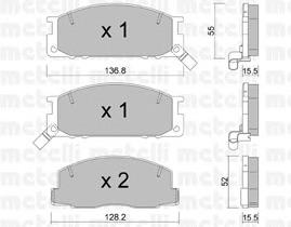 Sapatas do freio dianteiras de disco Toyota 0446528190