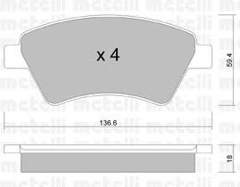 Колодки Metelli 2205440 цена, от 20.23 USD