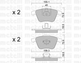 Колодки Metelli 2205493 цена, от 40.77 USD