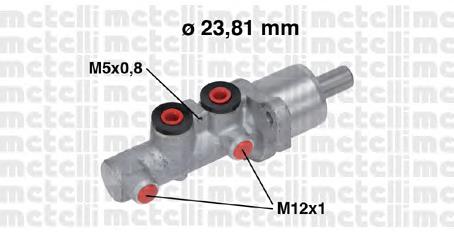 Цилиндр тормозной главный 050668 Metelli