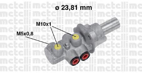 Цилиндр тормозной главный 050683 Metelli