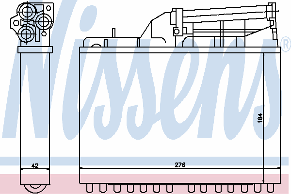 70502 Nissens radiador de forno (de aquecedor)