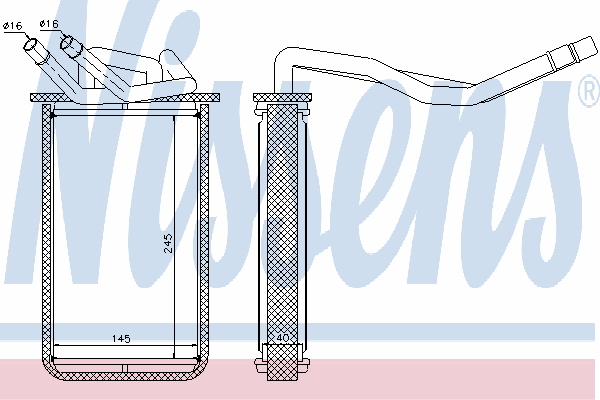 71768 Nissens radiador de forno (de aquecedor)