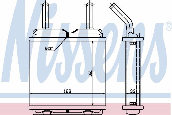 Radiador de forno (de aquecedor) para Opel Ascona (81, 86, 87, 88)