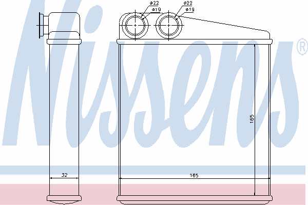 72206 Nissens radiador de forno (de aquecedor)